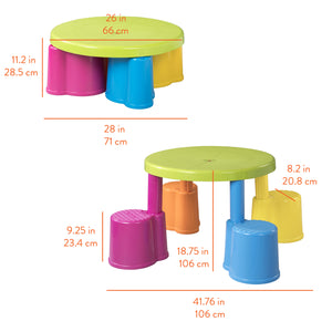 Swivel & Sit Table and Stools Set