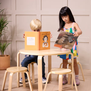 Bentwood Kids Table and Stools Set, 5-Piece