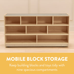 9-Compartment Mobile Block Storage Cabinet, Achiever