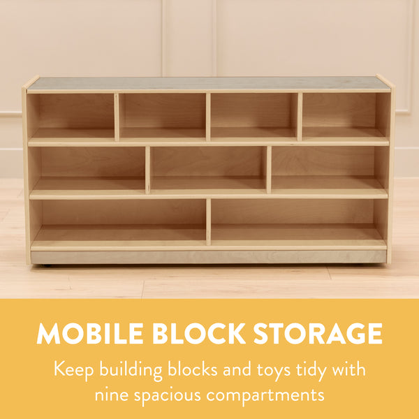 9-Compartment Mobile Block Storage Cabinet, Achiever