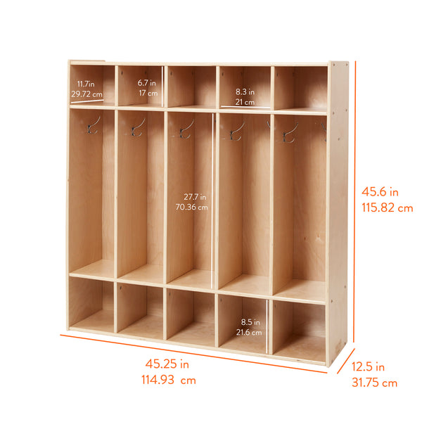Sleekline 5-Section Coat Locker
