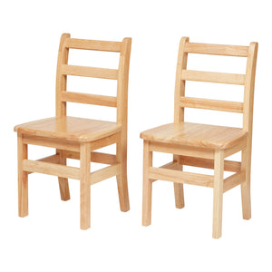 Wooden Ladderback Chairs, 2-Pack