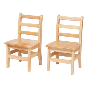 Wooden Ladderback Chairs, 2-Pack