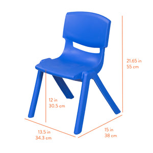 Stackable School Chairs, 12", 10-Pack