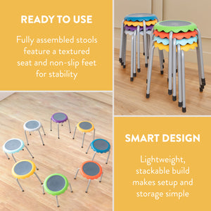 Blossom Stackable Stools, 8-Piece
