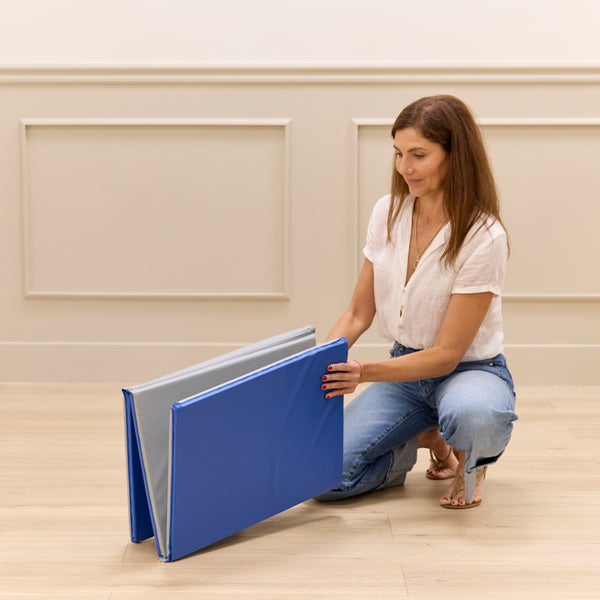Foldaway Basics Nap Mats, 3-Fold, 1in, 5-Pack