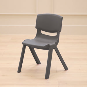 Stackable School Chairs, 12", 4-Pack