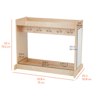 Double-Sided Toddler Dress-Up Island with Mirror