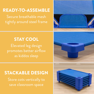 Sleepline Stackable Toddler Cot, RTA, 6-Pack