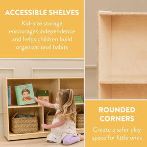 5-Compartment Mobile Storage Cabinet, Preschool