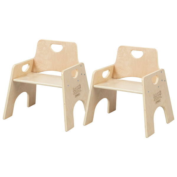 Wooden Toddler Chairs, 10", 2-Pack