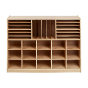 Multi-Function Cubby and Tray Mobile Storage Cabinet