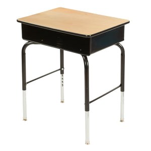 Adjustable Student Desk with Metal Book Box