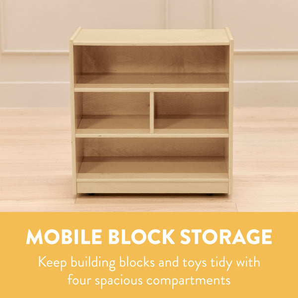 4-Compartment Mobile Block Storage Cabinet, Starter