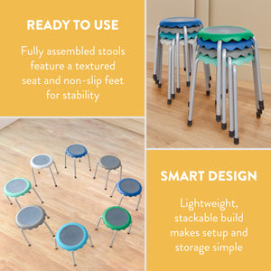 Blossom Stackable Stools, 8-Piece