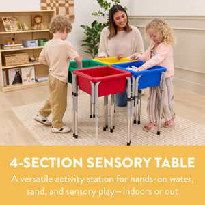 Adjustable Quad Sensory Tables with Lids