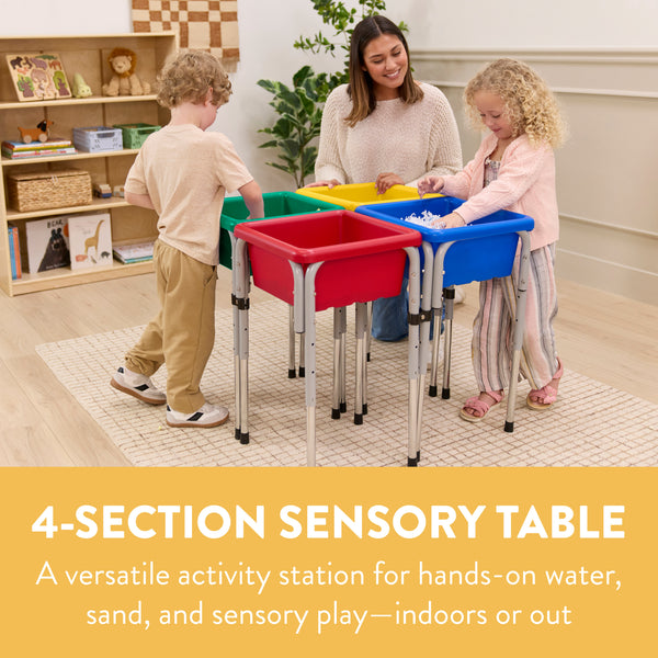 Adjustable Quad Sensory Tables with Lids