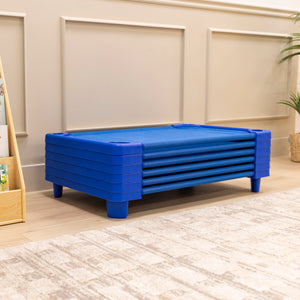 SlumberEdge Stackable Toddler Cots, Ready-To-Assemble, 6-Pack