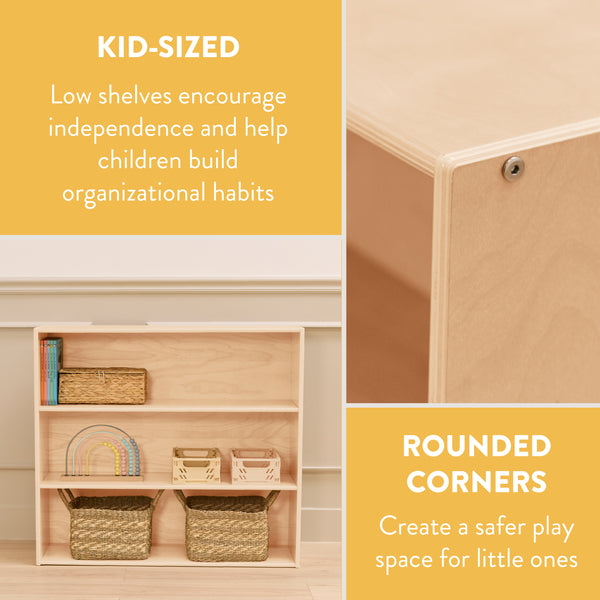 Sleekline 3-Shelf Storage Cabinet, 36" H