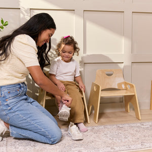 Wooden Toddler Chairs, 10", 2-Pack