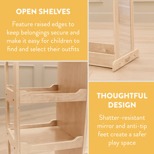 Double-Sided Dress-Up Center with Mirror