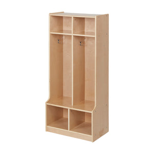 2-Section Coat Locker with Bench