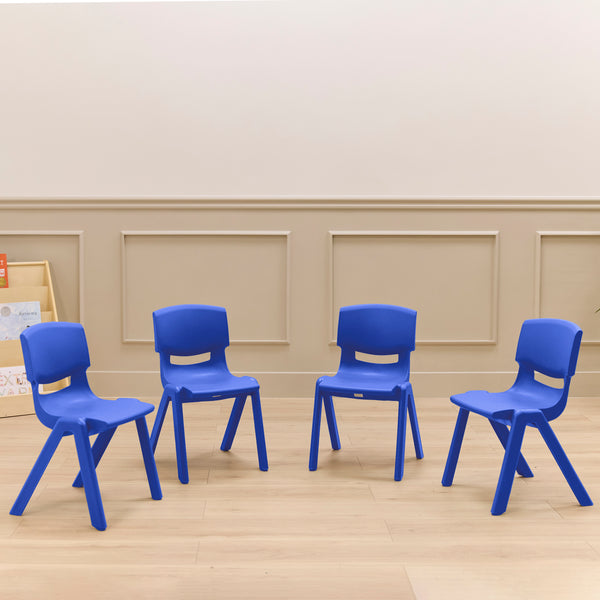 Stackable School Chairs, 14in Seat Height, 4-Pack