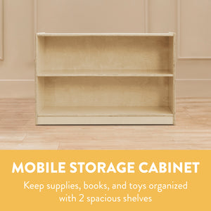 2-Shelf Mobile Storage Cabinet