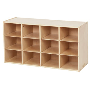 Sleekline 12-Compartment Cubby Storage Cabinet, 3x4