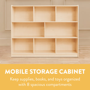 8-Compartment Mobile Storage Cabinet, Achiever