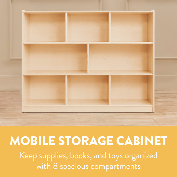 8-Compartment Mobile Storage Cabinet, Achiever