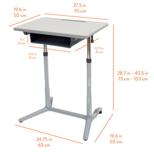 Mobile Adjustable Student Desk