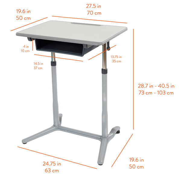 Mobile Adjustable Student Desk