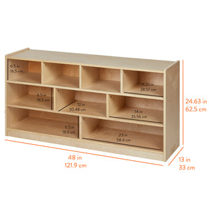 9-Compartment Mobile Block Storage Cabinet, Achiever