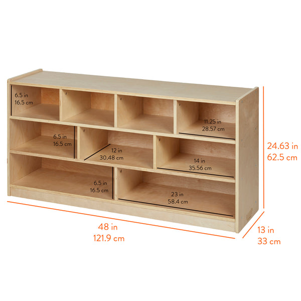 9-Compartment Mobile Block Storage Cabinet, Achiever