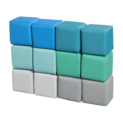 Mosaic Toddler Building Cubes, 12-Piece