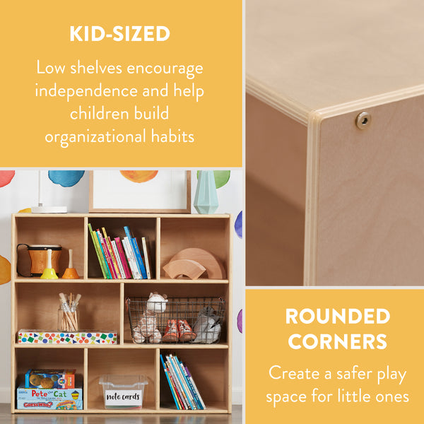 Sleekline 8-Compartment Storage Cabinet, Achiever