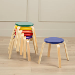 Bentwood Stackable Stools, 6-Piece