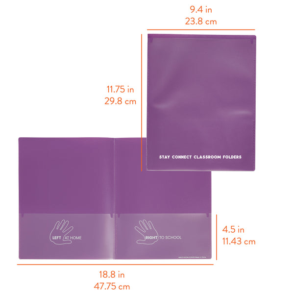 Stay Connected Classroom Folders, 36-Piece