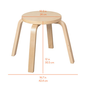 Bentwood Stackable Stools, 6-Piece