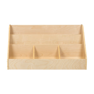 3-Tier Book Display with Storage Compartments