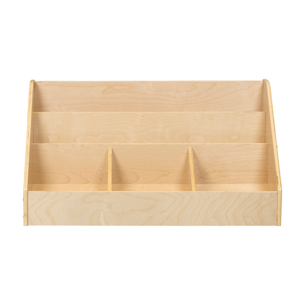 3-Tier Book Display with Storage Compartments