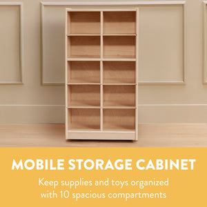 10-Compartment Mobile Cubby Storage Cabinet, 5x2