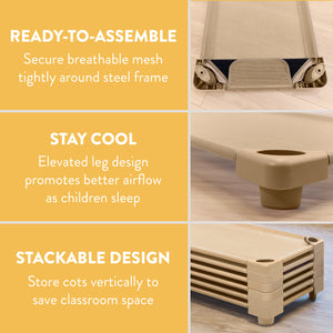 Sleepline Stackable Cot, RTA, 6-Pack
