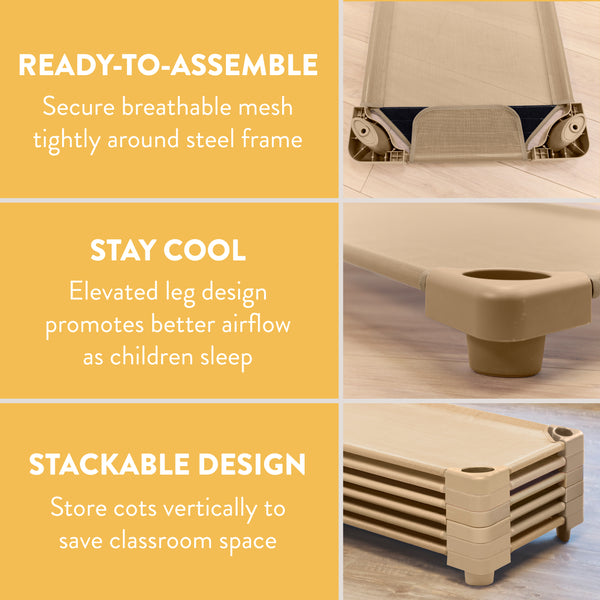 Sleepline Stackable Cot, RTA, 6-Pack