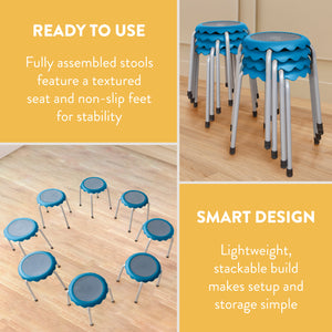 Blossom Stackable Stools, 8-Piece