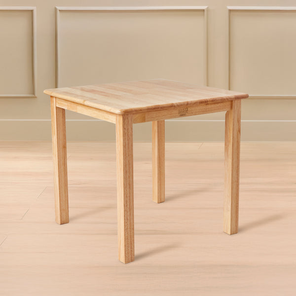 Kids Square Wood Table and 12in Chair Set, 24in x 24in, 3-Piece