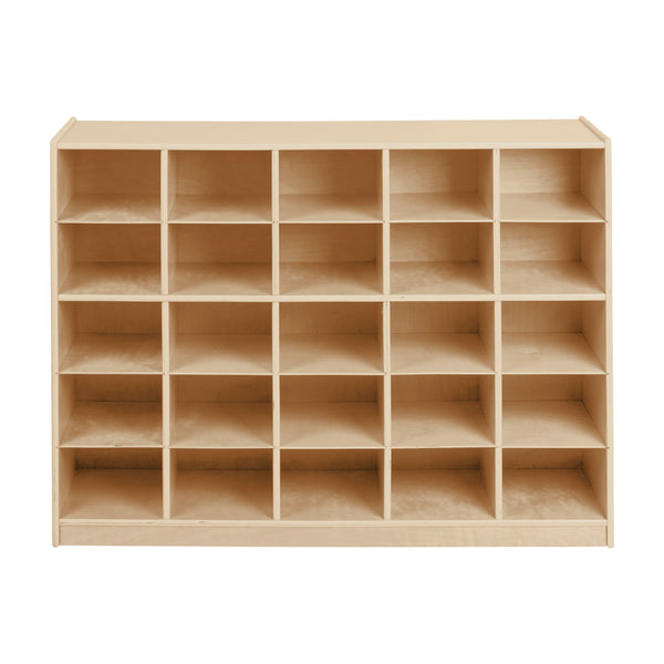 25-Compartment Mobile Cubby Storage Cabinet, 5x5